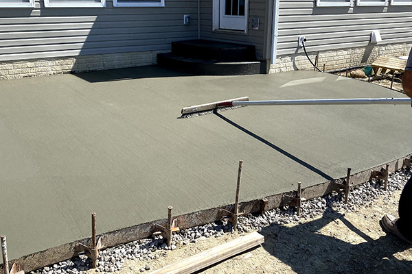 Brushed Concrete Installation